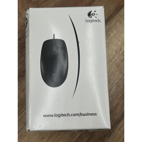 Logitech B100 Mouse USB Wired Optical Ambidextrous Black PC Laptop Desktop New - Picture 1 of 10